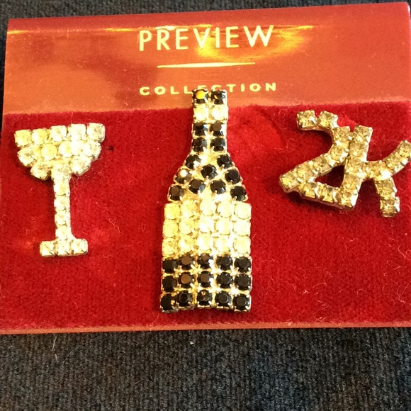 Vintage Nordstrom Cocktail 3 Pc. Brooch Set - Picture 2 of 4